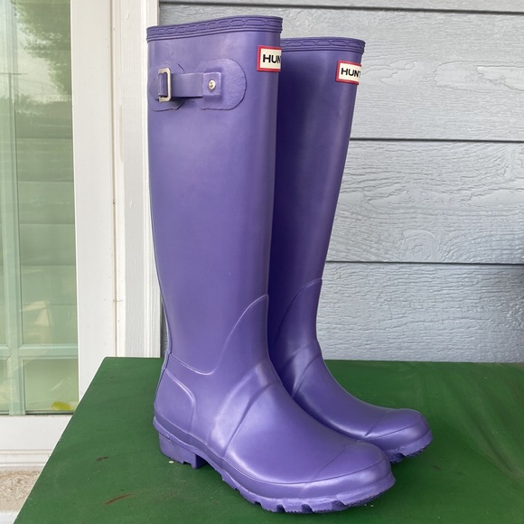 Hunter Purple Rain Boot Women’s size 5m / 6f - Picture 14 of 16